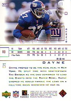 2001 Upper Deck Pros & Prospects #61 Ron Dayne Back