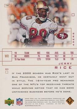 2001 Upper Deck Pros & Prospects #78 Jerry Rice Back