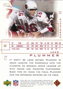 2001 Upper Deck Pros & Prospects #1 Jake Plummer Back