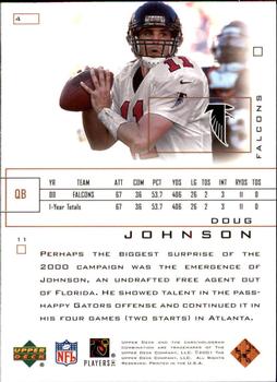 2001 Upper Deck Pros & Prospects #4 Doug Johnson Back