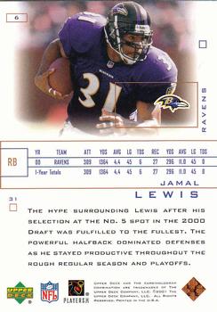2001 Upper Deck Pros & Prospects #6 Jamal Lewis Back