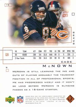 2001 Upper Deck Pros & Prospects #15 Cade McNown Back