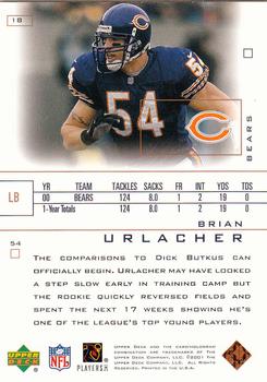 2001 Upper Deck Pros & Prospects #18 Brian Urlacher Back