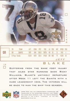 2001 Upper Deck Pros & Prospects #55 Jeff Blake Back