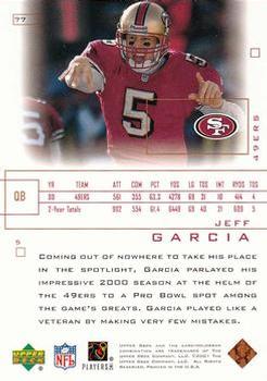 2001 Upper Deck Pros & Prospects #77 Jeff Garcia Back