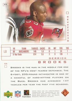 2001 Upper Deck Pros & Prospects #85 Derrick Brooks Back