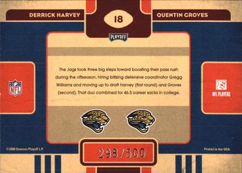 2008 Playoff Contenders - Draft Class #18 Derrick Harvey / Quentin Groves Back