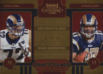 2008 Playoff Contenders - Draft Class #31 Chris Long / Donnie Avery Front
