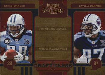 2008 Playoff Contenders - Draft Class #33 Chris Johnson / Lavelle Hawkins Front