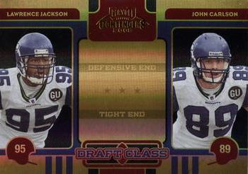 2008 Playoff Contenders - Draft Class Black #30 Lawrence Jackson / John Carlson Front