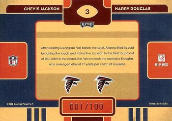 2008 Playoff Contenders - Draft Class Gold #3 Chevis Jackson / Harry Douglas Back