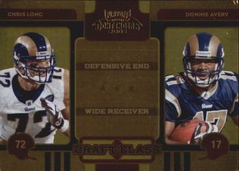 2008 Playoff Contenders - Draft Class Gold #31 Chris Long / Donnie Avery Front