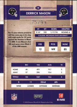 2008 Playoff Contenders - Playoff Ticket #9 Derrick Mason Back