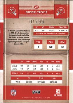 2008 Playoff Contenders - Playoff Ticket #49 Brodie Croyle Back