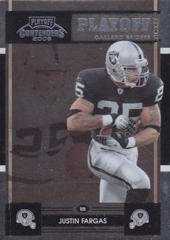 2008 Playoff Contenders - Playoff Ticket #72 Justin Fargas Front