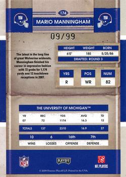2008 Playoff Contenders - Playoff Ticket #174 Mario Manningham Back