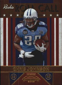 2008 Playoff Contenders - Rookie Roll Call #3 Chris Johnson Front