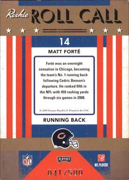 2008 Playoff Contenders - Rookie Roll Call #14 Matt Forte Back