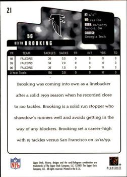 2001 Upper Deck Victory #21 Keith Brooking Back
