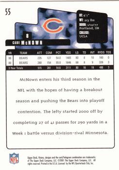 2001 Upper Deck Victory #55 Cade McNown Back