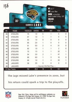 2001 Upper Deck Victory #156 Carnell Lake Back