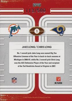 2008 Playoff Contenders - Round Numbers #1 Jake Long / Chris Long Back