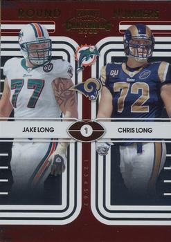 2008 Playoff Contenders - Round Numbers #1 Jake Long / Chris Long Front