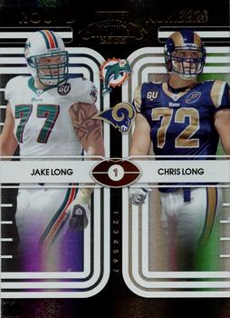 2008 Playoff Contenders - Round Numbers Black #1 Jake Long / Chris Long Front