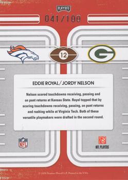 2008 Playoff Contenders - Round Numbers Gold #12 Eddie Royal / Jordy Nelson Back