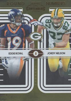 2008 Playoff Contenders - Round Numbers Gold #12 Eddie Royal / Jordy Nelson Front