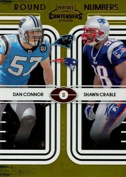 2008 Playoff Contenders - Round Numbers Gold #18 Dan Connor / Shawn Crable Front