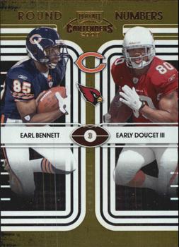 2008 Playoff Contenders - Round Numbers Gold #22 Earl Bennett / Early Doucet Front