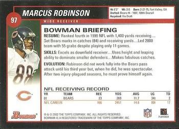 2002 Bowman #97 Marcus Robinson Back
