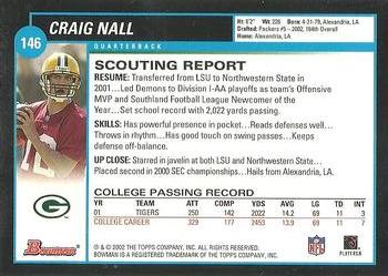 2002 Bowman #146 Craig Nall Back