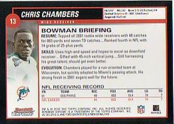 2002 Bowman Chrome #13 Chris Chambers Back