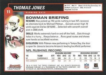 2002 Bowman Chrome #11 Thomas Jones Back