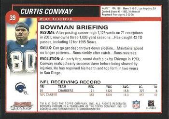 2002 Bowman Chrome #39 Curtis Conway Back