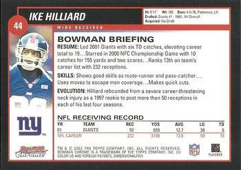 2002 Bowman Chrome #44 Ike Hilliard Back