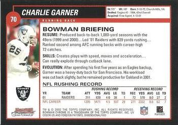 2002 Bowman Chrome #70 Charlie Garner Back