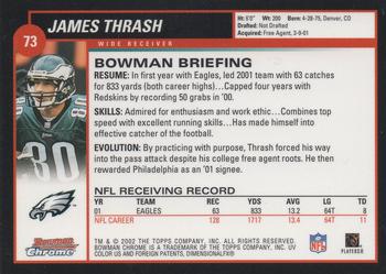 2002 Bowman Chrome #73 James Thrash Back