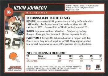 2002 Bowman Chrome #86 Kevin Johnson Back
