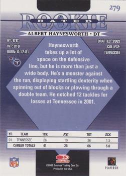 2002 Donruss #279 Albert Haynesworth Back