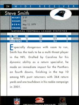 2002 Donruss #24 Steve Smith Back