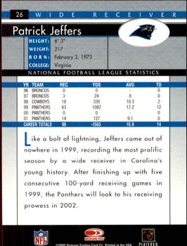 2002 Donruss #26 Patrick Jeffers Back