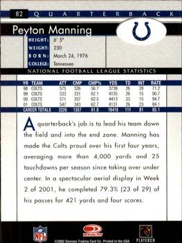 2002 Donruss #82 Peyton Manning Back