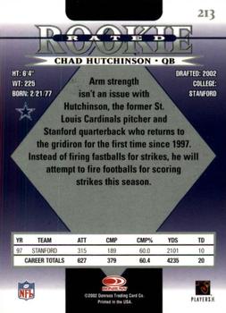 2002 Donruss #213 Chad Hutchinson Back