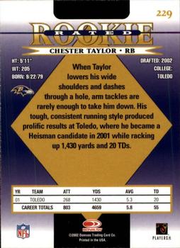 2002 Donruss #229 Chester Taylor Back