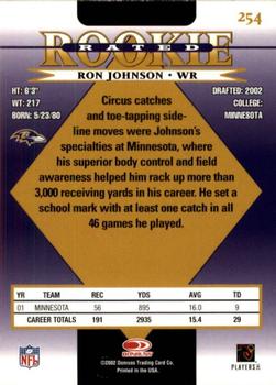 2002 Donruss #254 Ron Johnson Back