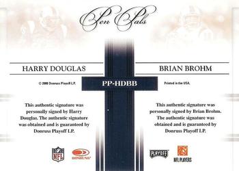 2008 Playoff National Treasures - Pen Pals #PP-HDBB Harry Douglas / Brian Brohm Back
