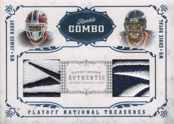 2008 Playoff National Treasures - Rookie Combo Material Brand Logos #10 Eddie Royal / James Hardy Front
